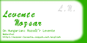 levente mozsar business card